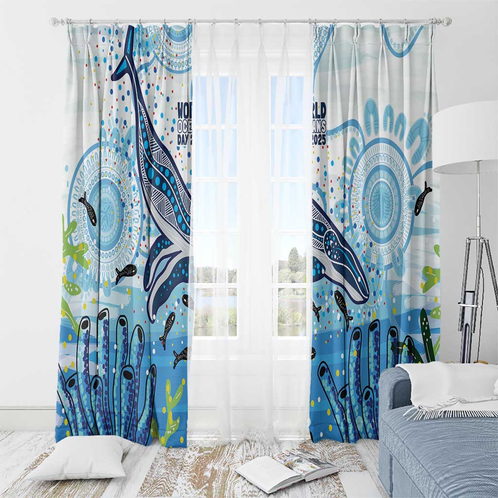 World Ocean Day Australia Aboriginal Window Curtain Whale Watching