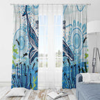 World Ocean Day Australia Aboriginal Window Curtain Whale Watching