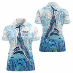 World Ocean Day Australia Aboriginal Women Polo Shirt Whale Watching