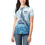 World Ocean Day Australia Aboriginal Women Polo Shirt Whale Watching