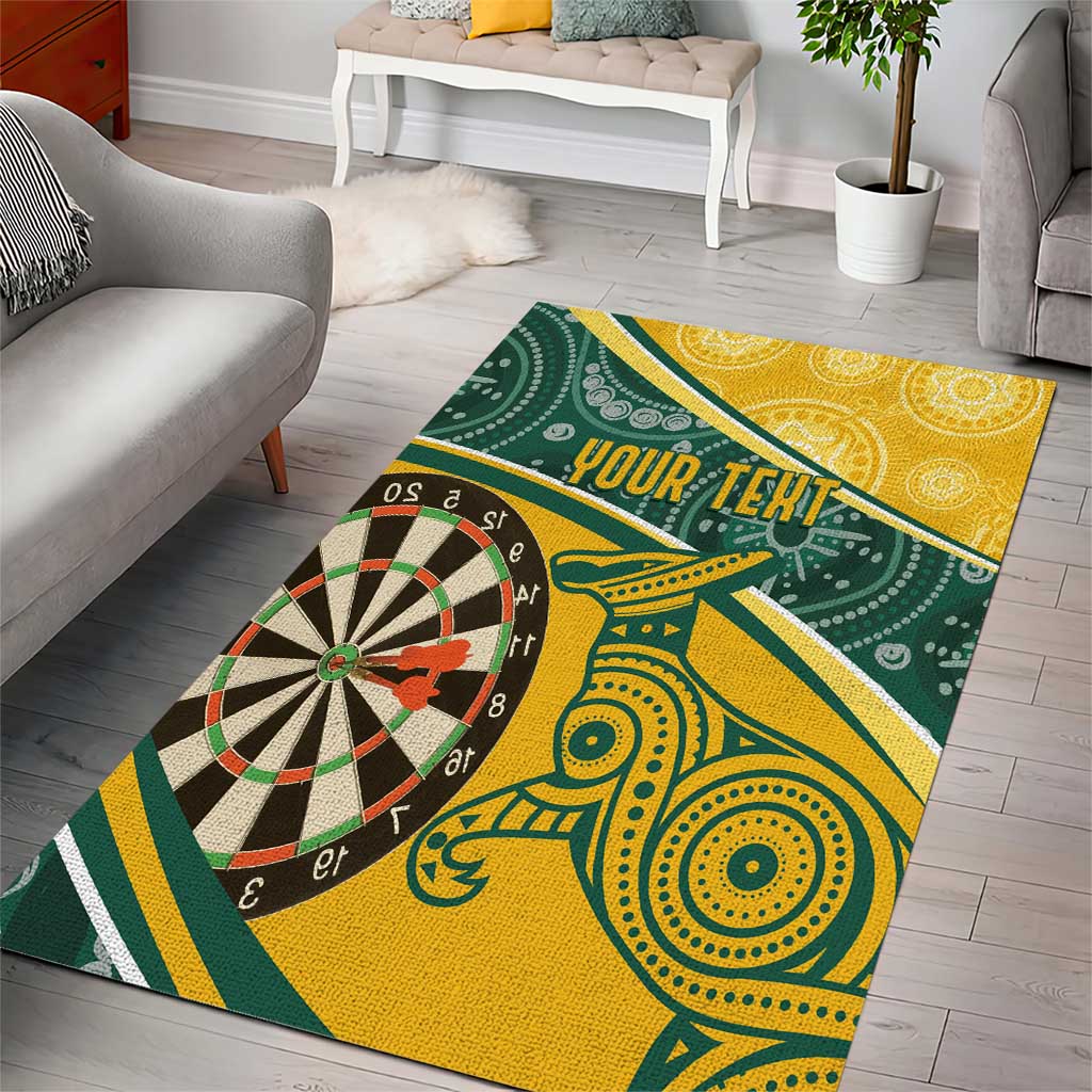 Australia Darts Personalized Indigenous Area Rug Champion Roos