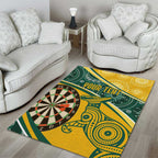 Australia Darts Personalized Indigenous Area Rug Champion Roos
