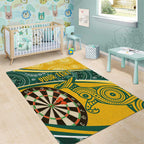 Australia Darts Personalized Indigenous Area Rug Champion Roos