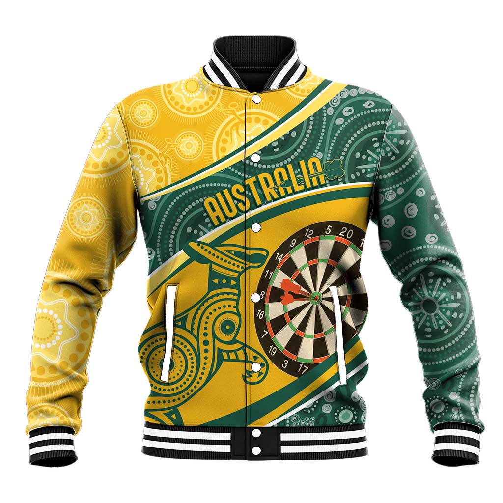 Australia Darts Personalized Indigenous Baseball Jacket Champion Roos