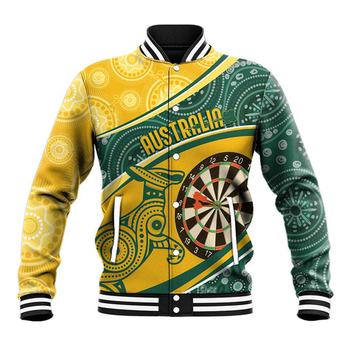 Australia Darts Personalized Indigenous Baseball Jacket Champion Roos