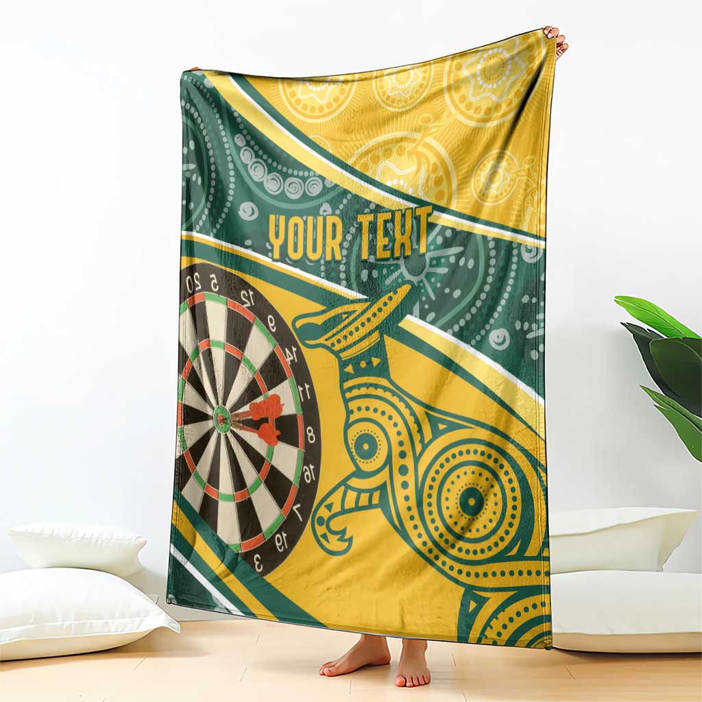 Australia Darts Personalized Indigenous Blanket Champion Roos