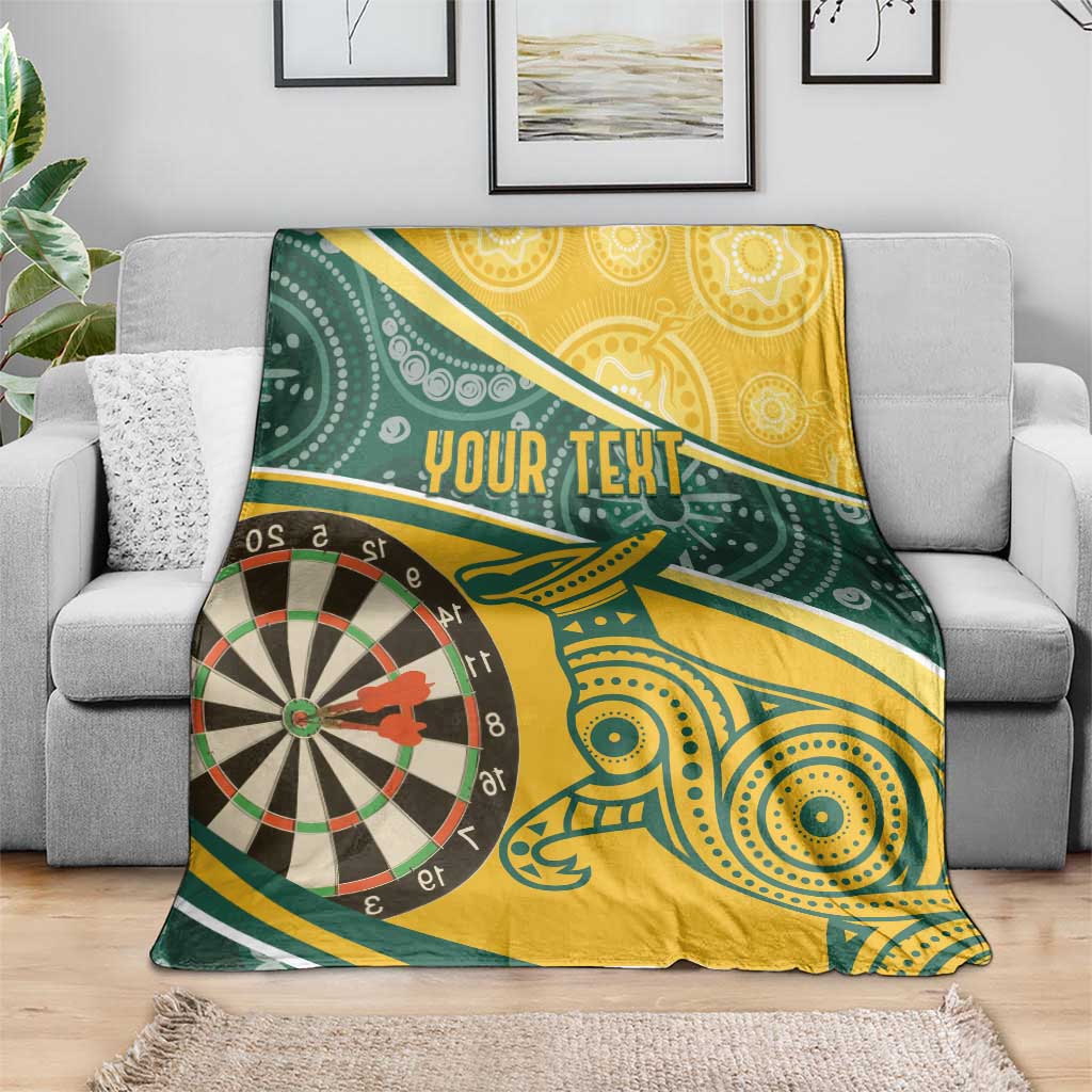 Australia Darts Personalized Indigenous Blanket Champion Roos