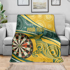 Australia Darts Personalized Indigenous Blanket Champion Roos