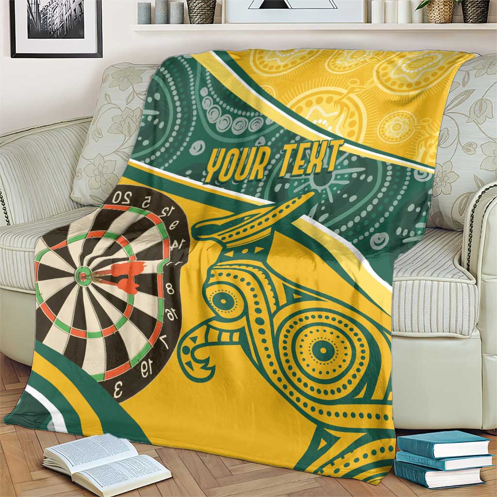Australia Darts Personalized Indigenous Blanket Champion Roos