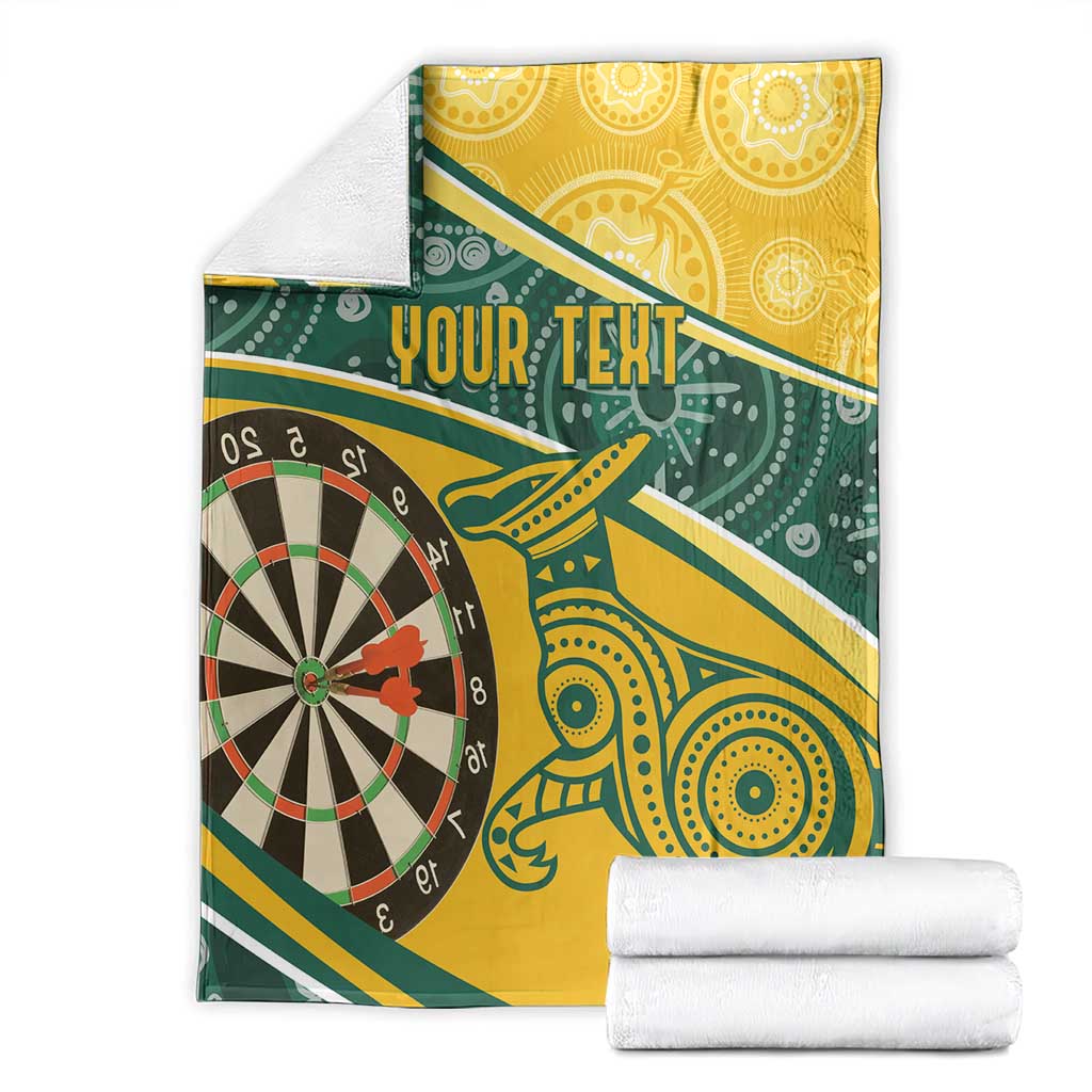 Australia Darts Personalized Indigenous Blanket Champion Roos