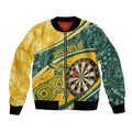 Australia Darts Personalized Indigenous Bomber Jacket Champion Roos