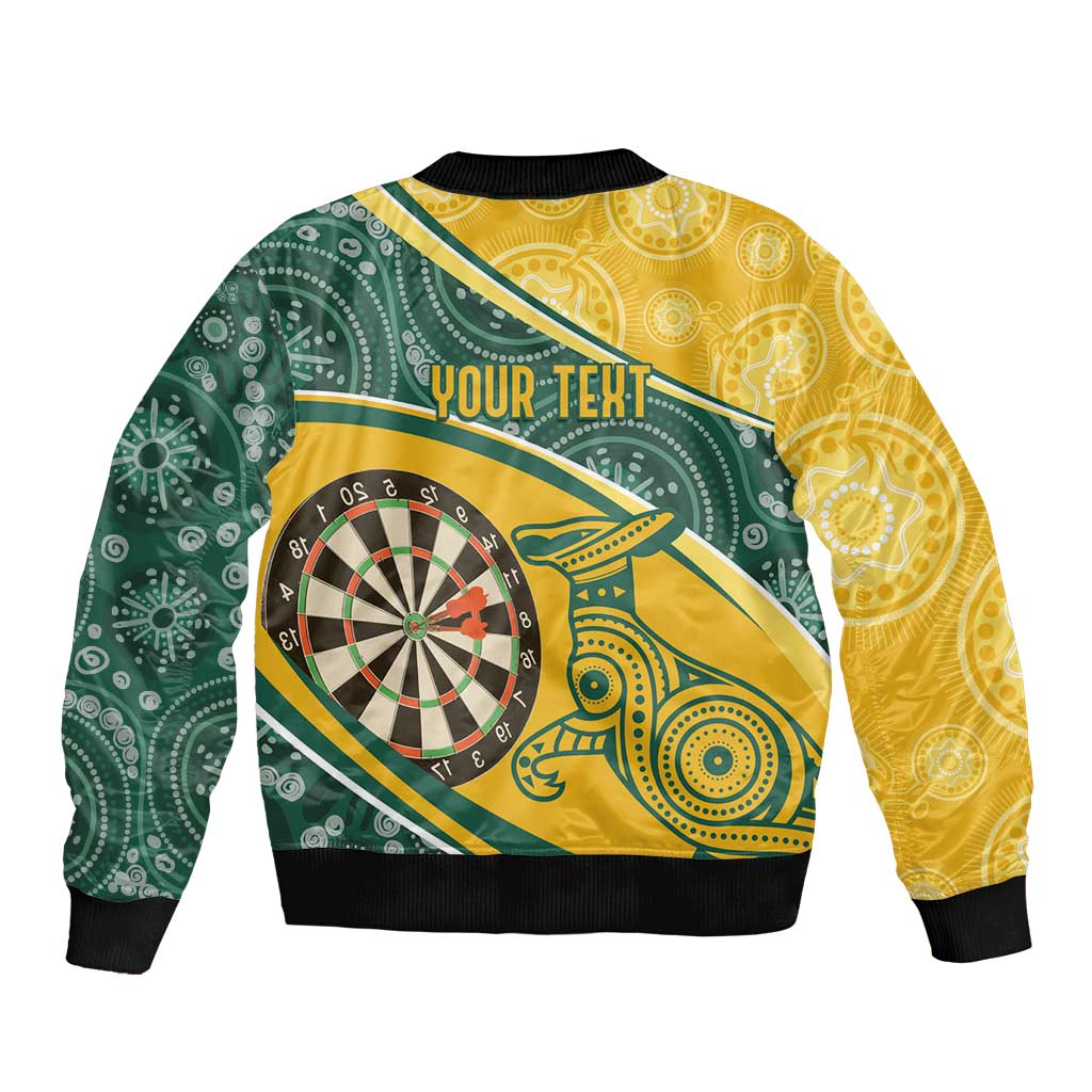 Australia Darts Personalized Indigenous Bomber Jacket Champion Roos