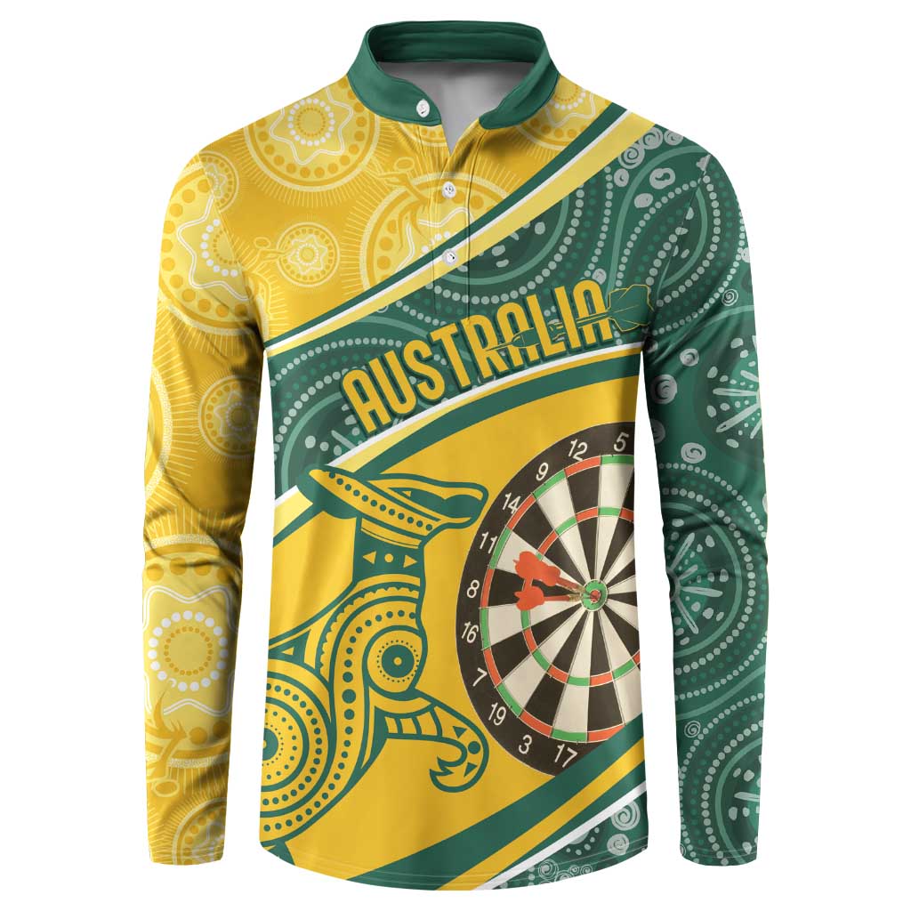 Australia Darts Personalized Indigenous Button Sweatshirt Champion Roos