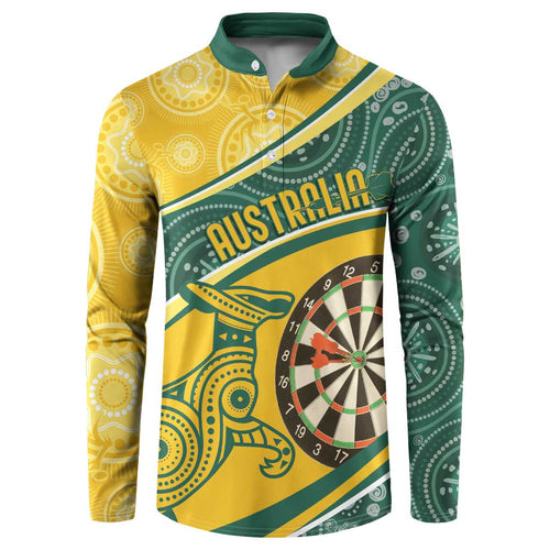 Australia Darts Personalized Indigenous Button Sweatshirt Champion Roos