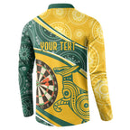 Australia Darts Personalized Indigenous Button Sweatshirt Champion Roos