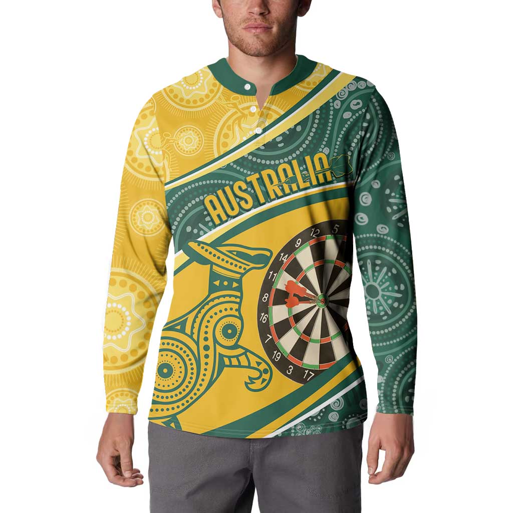 Australia Darts Personalized Indigenous Button Sweatshirt Champion Roos