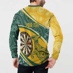 Australia Darts Personalized Indigenous Button Sweatshirt Champion Roos
