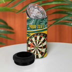Australia Darts Personalized Indigenous 4 in 1 Can Cooler Tumbler Champion Roos