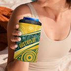 Australia Darts Personalized Indigenous 4 in 1 Can Cooler Tumbler Champion Roos