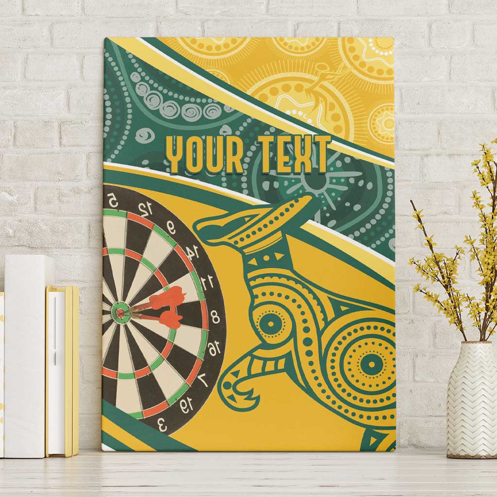Australia Darts Personalized Indigenous Canvas Wall Art Champion Roos