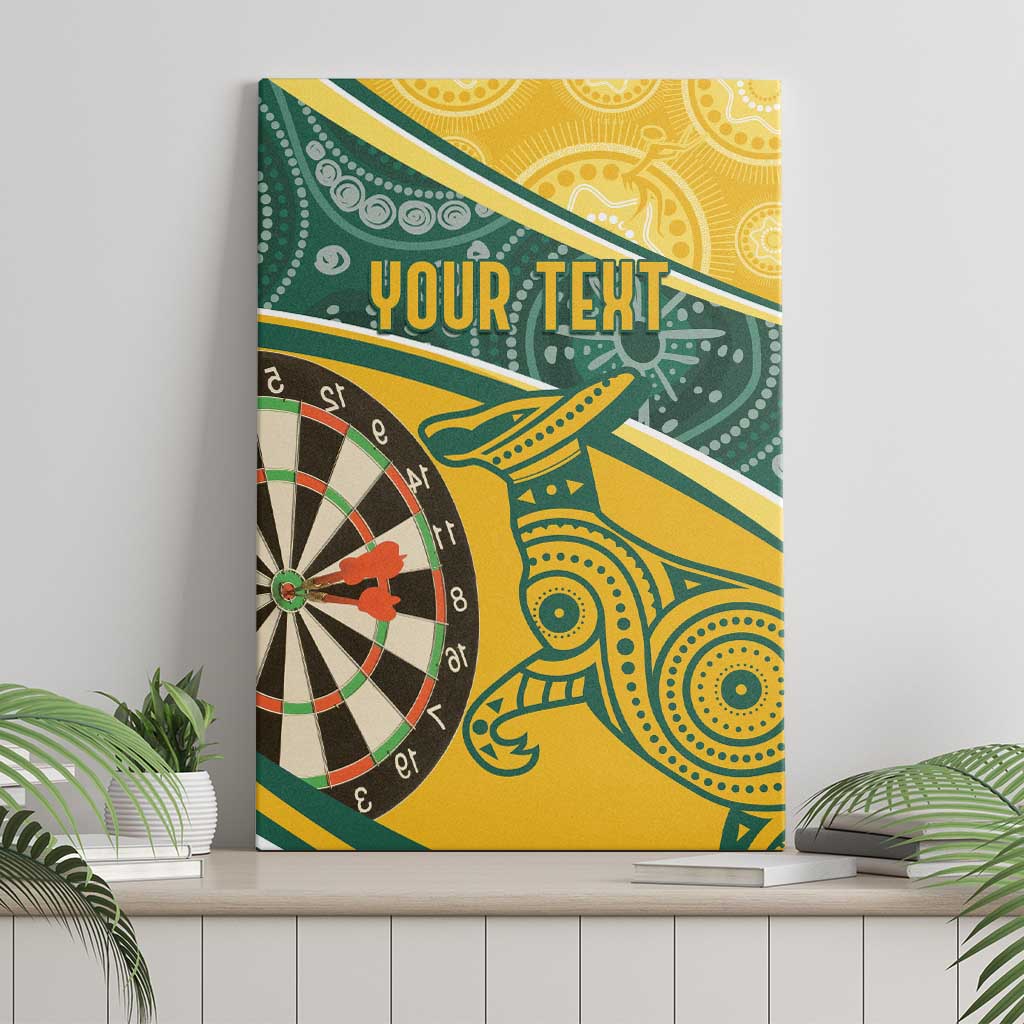 Australia Darts Personalized Indigenous Canvas Wall Art Champion Roos