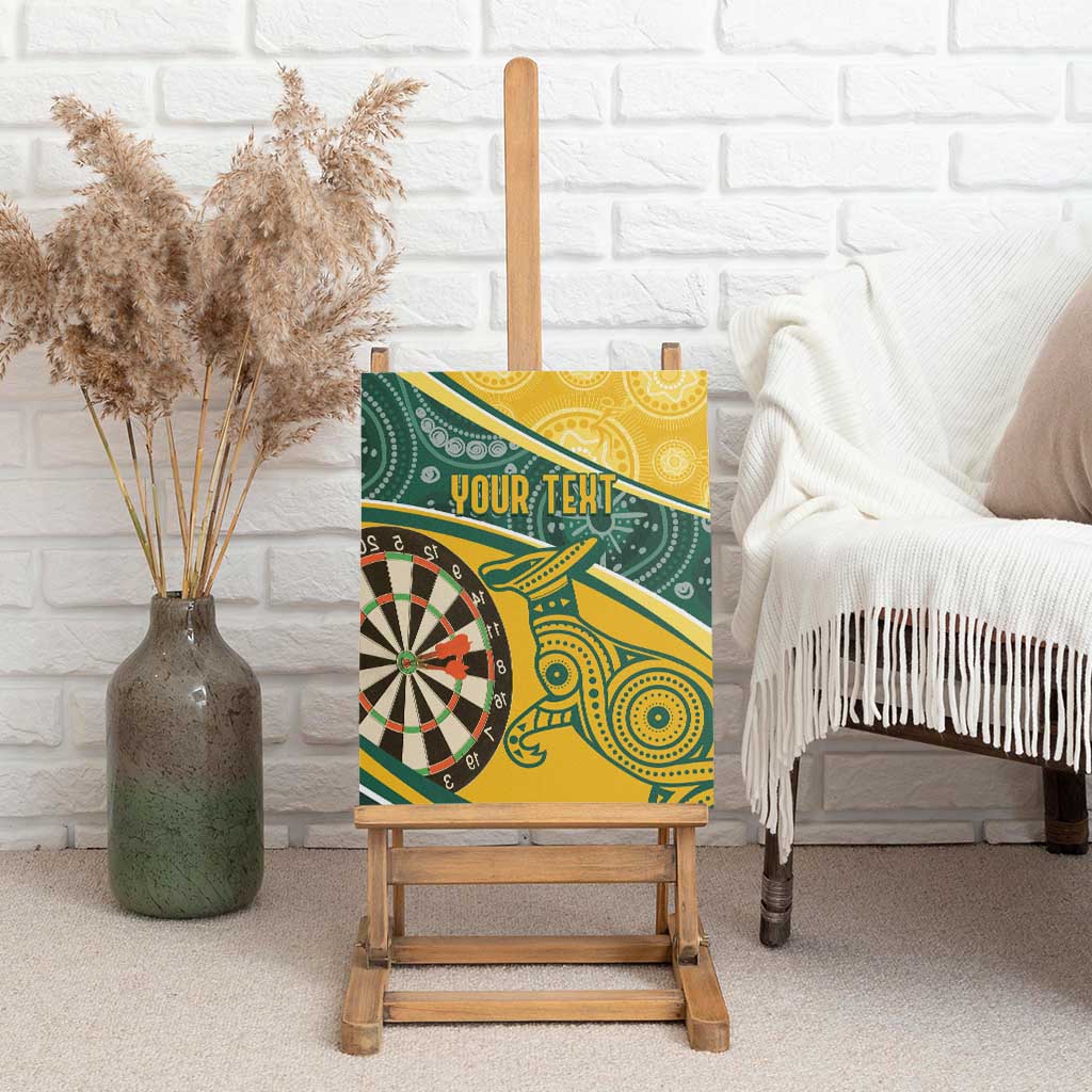 Australia Darts Personalized Indigenous Canvas Wall Art Champion Roos