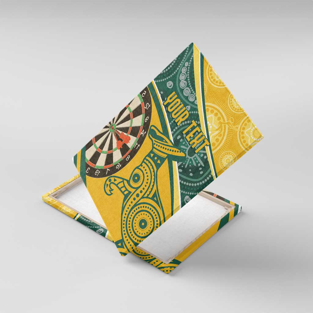 Australia Darts Personalized Indigenous Canvas Wall Art Champion Roos