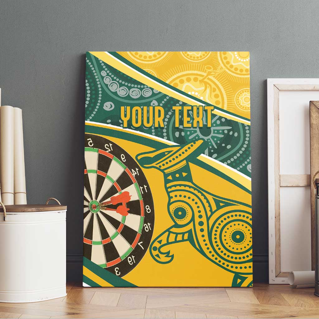 Australia Darts Personalized Indigenous Canvas Wall Art Champion Roos