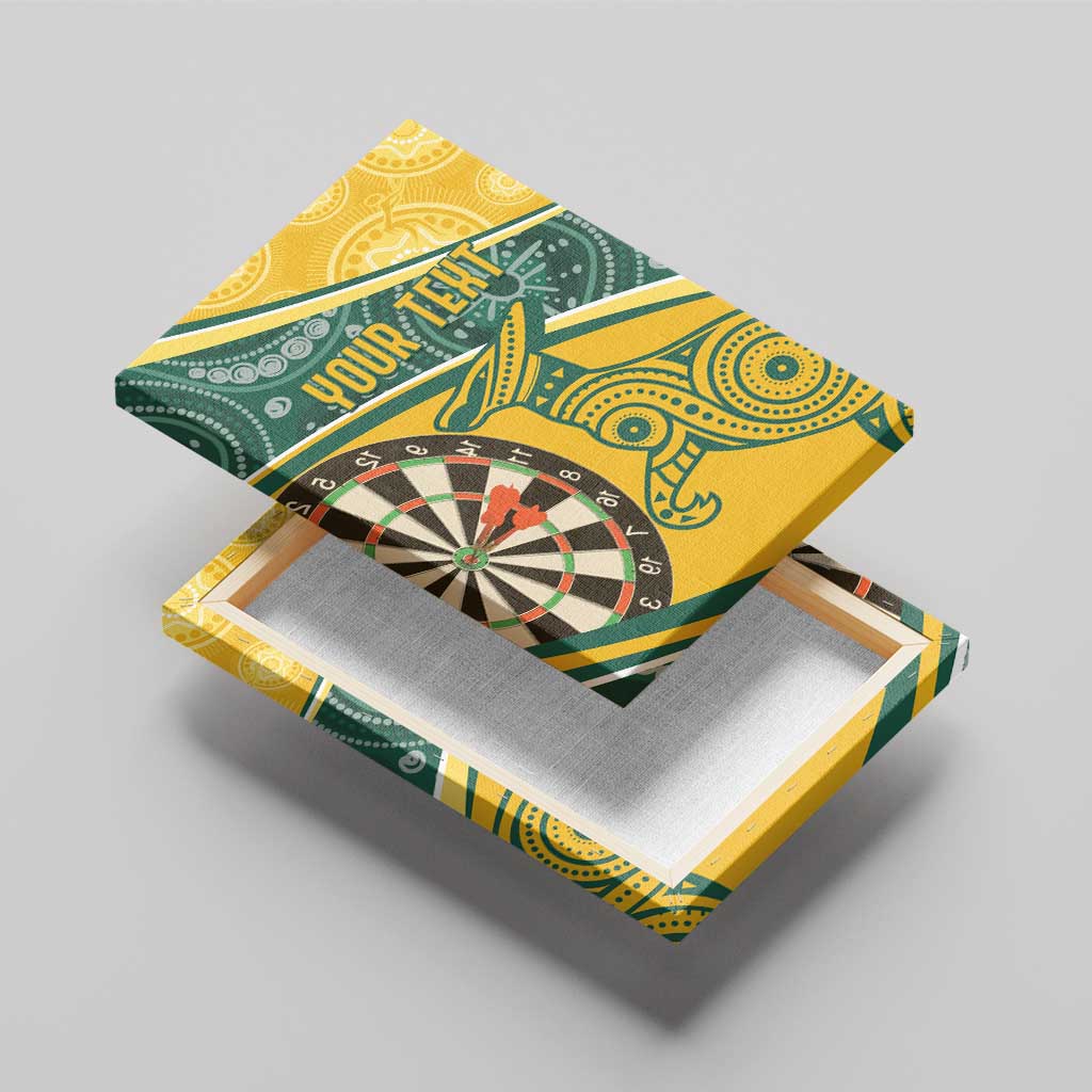 Australia Darts Personalized Indigenous Canvas Wall Art Champion Roos