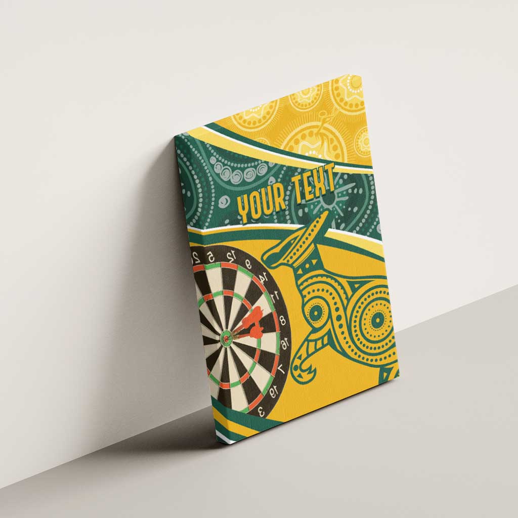Australia Darts Personalized Indigenous Canvas Wall Art Champion Roos