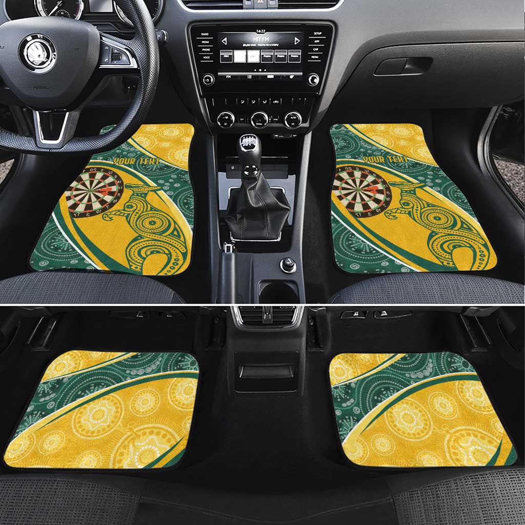 Australia Darts Personalized Indigenous Car Mats Champion Roos