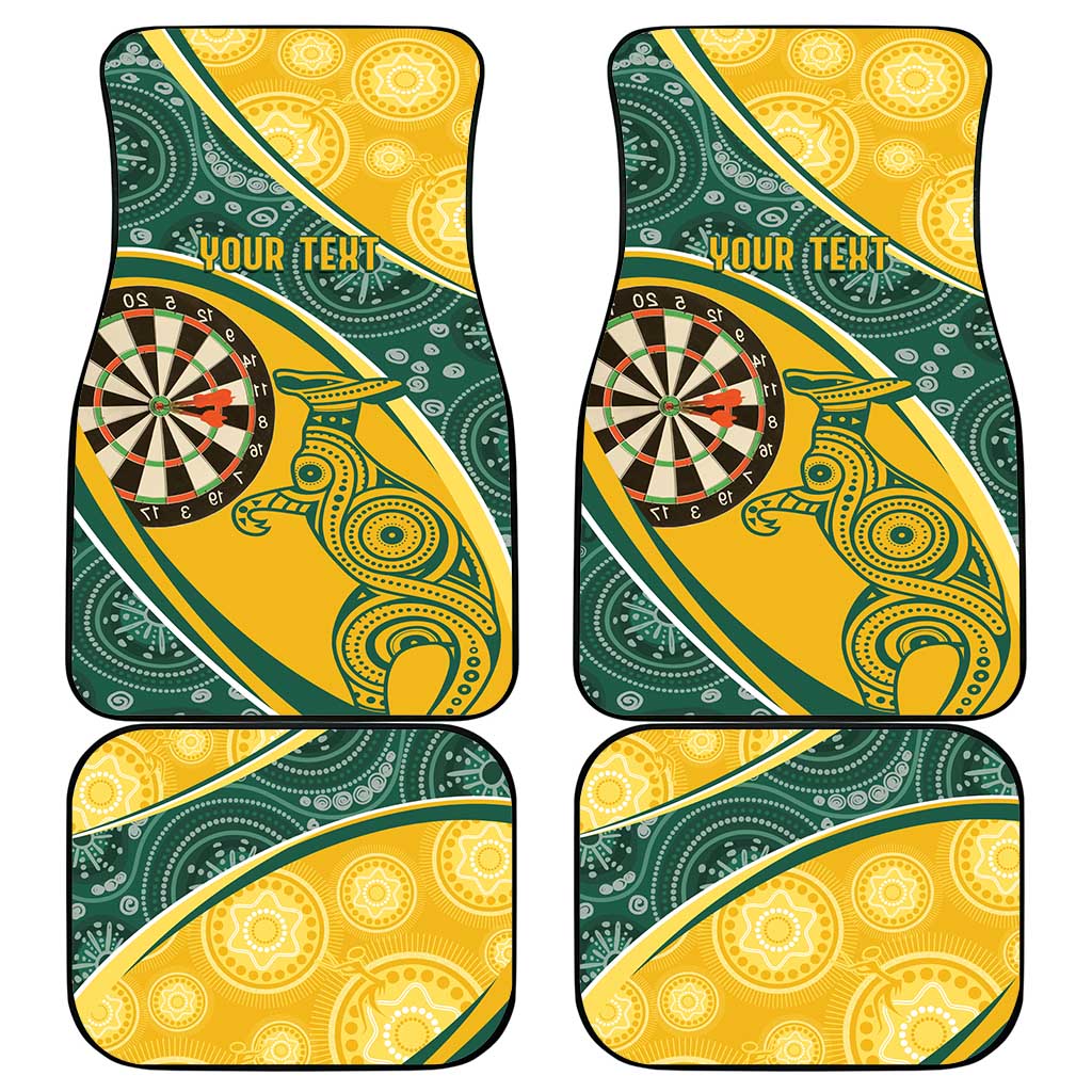 Australia Darts Personalized Indigenous Car Mats Champion Roos