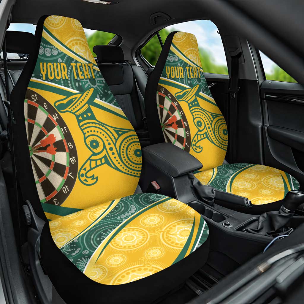Australia Darts Personalized Indigenous Car Seat Cover Champion Roos