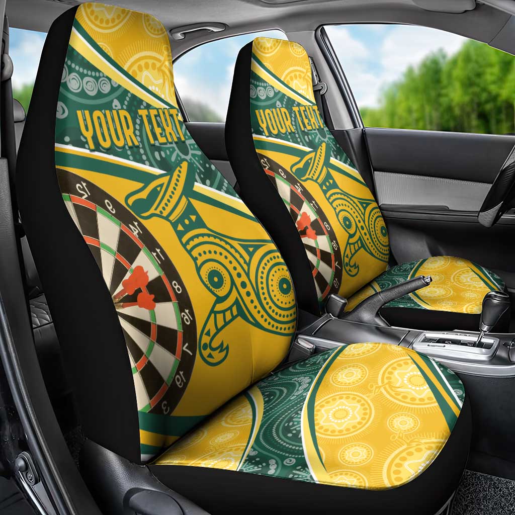 Australia Darts Personalized Indigenous Car Seat Cover Champion Roos