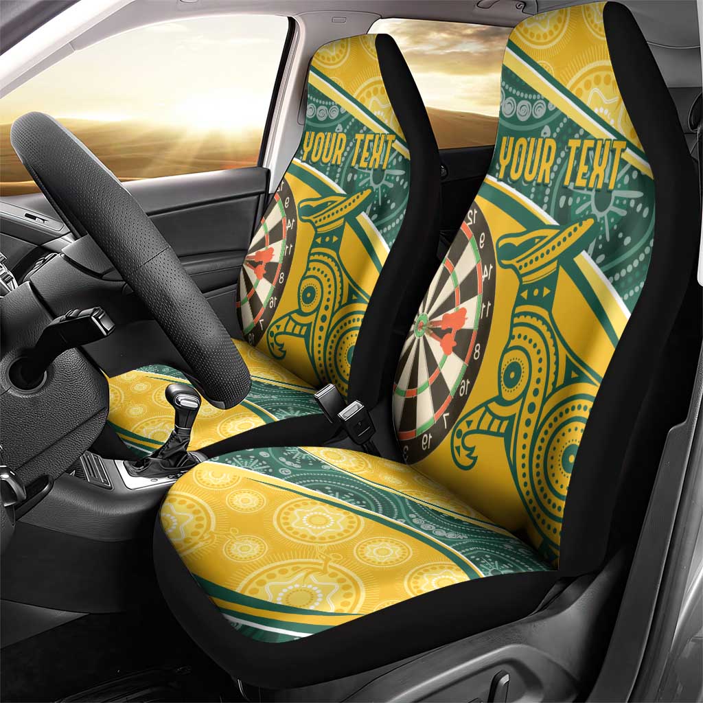Australia Darts Personalized Indigenous Car Seat Cover Champion Roos