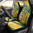 Australia Darts Personalized Indigenous Car Seat Cover Champion Roos