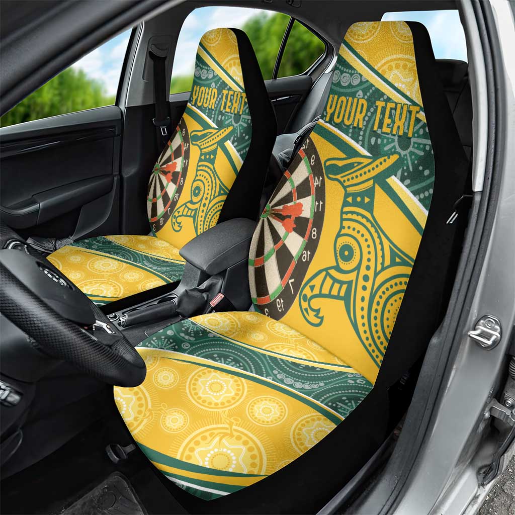 Australia Darts Personalized Indigenous Car Seat Cover Champion Roos