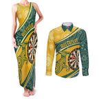 Australia Darts Personalized Indigenous Couples Matching Tank Maxi Dress and Long Sleeve Button Shirt Champion Roos