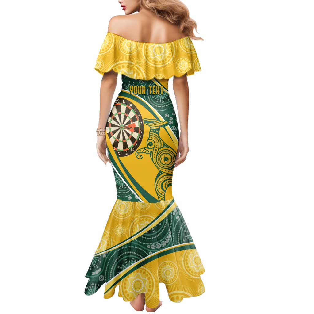 Australia Darts Personalized Indigenous Family Matching Mermaid Dress and Hawaiian Shirt Champion Roos