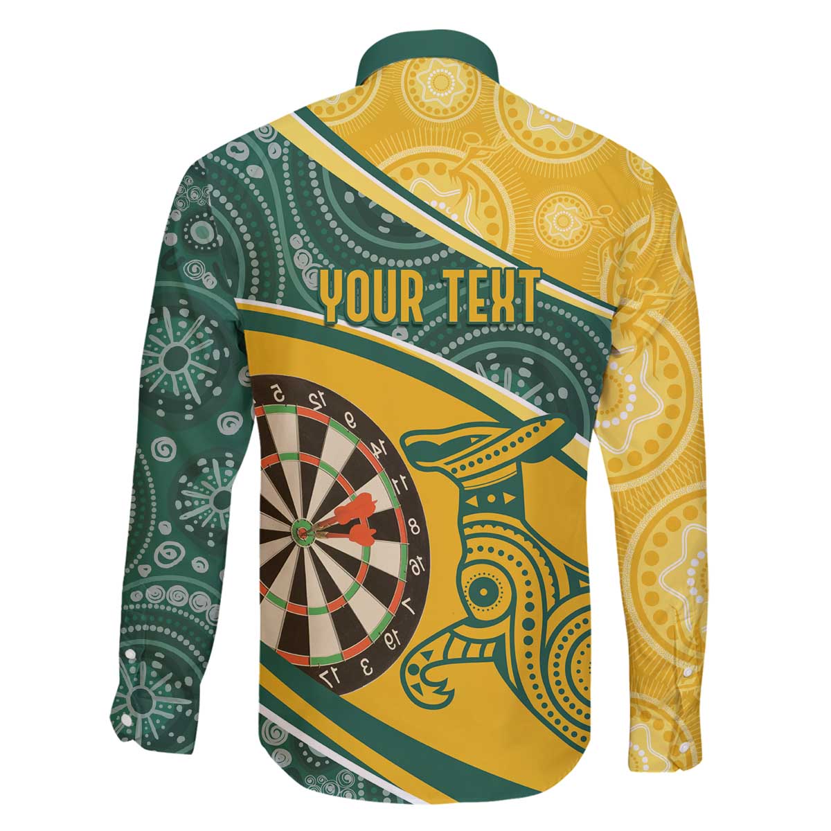Australia Darts Personalized Indigenous Family Matching Off The Shoulder Long Sleeve Dress and Hawaiian Shirt Champion Roos