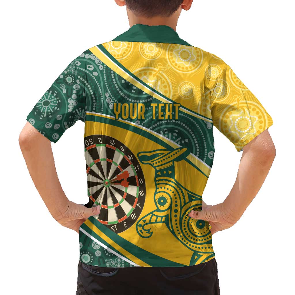 Australia Darts Personalized Indigenous Family Matching Off Shoulder Maxi Dress and Hawaiian Shirt Champion Roos