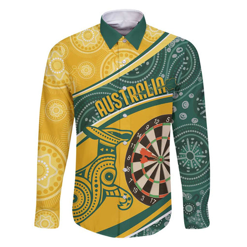 Australia Darts Personalized Indigenous Family Matching Off Shoulder Short Dress and Hawaiian Shirt Champion Roos