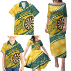 Australia Darts Personalized Indigenous Family Matching Puletasi and Hawaiian Shirt Champion Roos