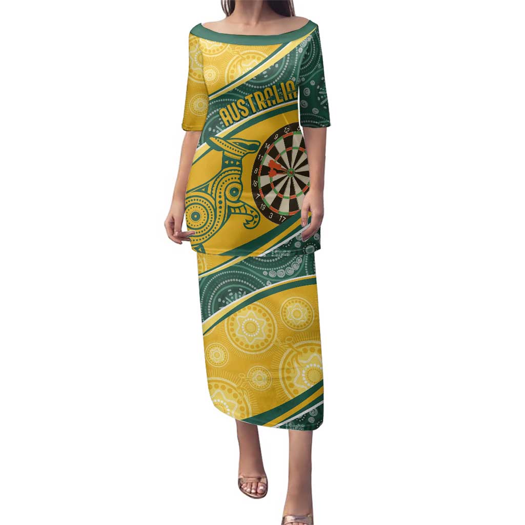 Australia Darts Personalized Indigenous Family Matching Puletasi and Hawaiian Shirt Champion Roos