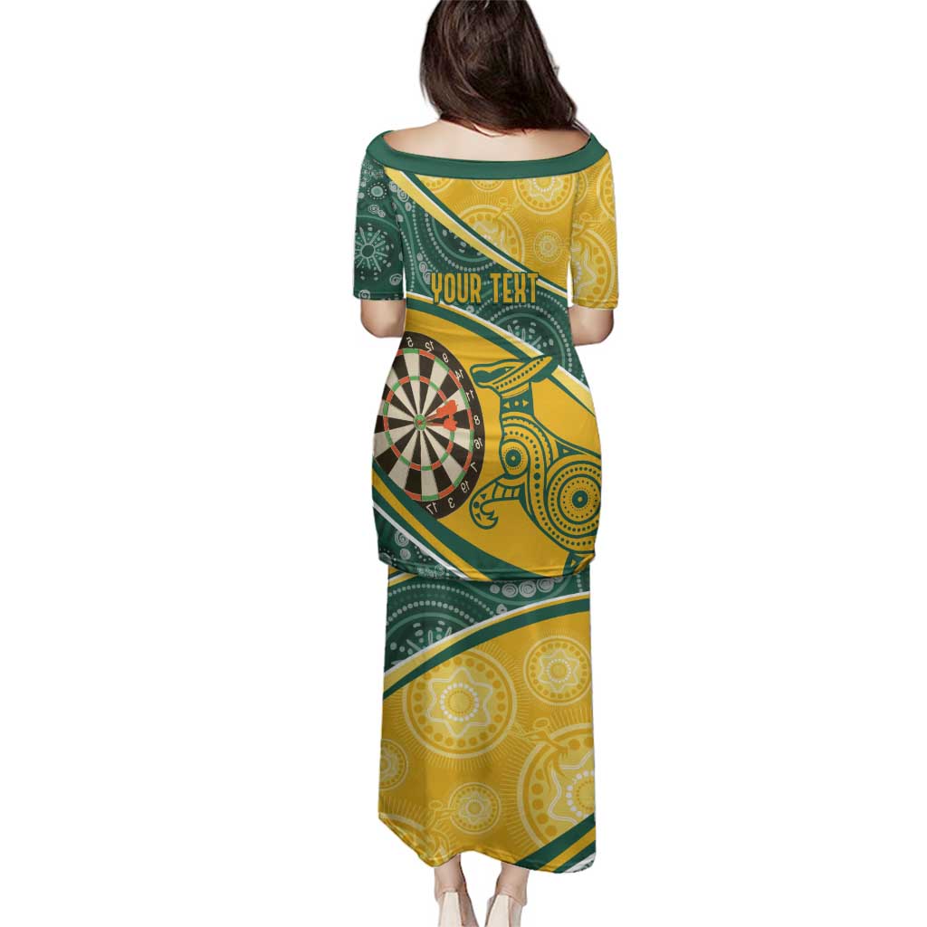 Australia Darts Personalized Indigenous Family Matching Puletasi and Hawaiian Shirt Champion Roos