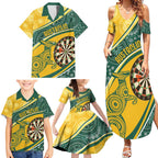 Australia Darts Personalized Indigenous Family Matching Summer Maxi Dress and Hawaiian Shirt Champion Roos