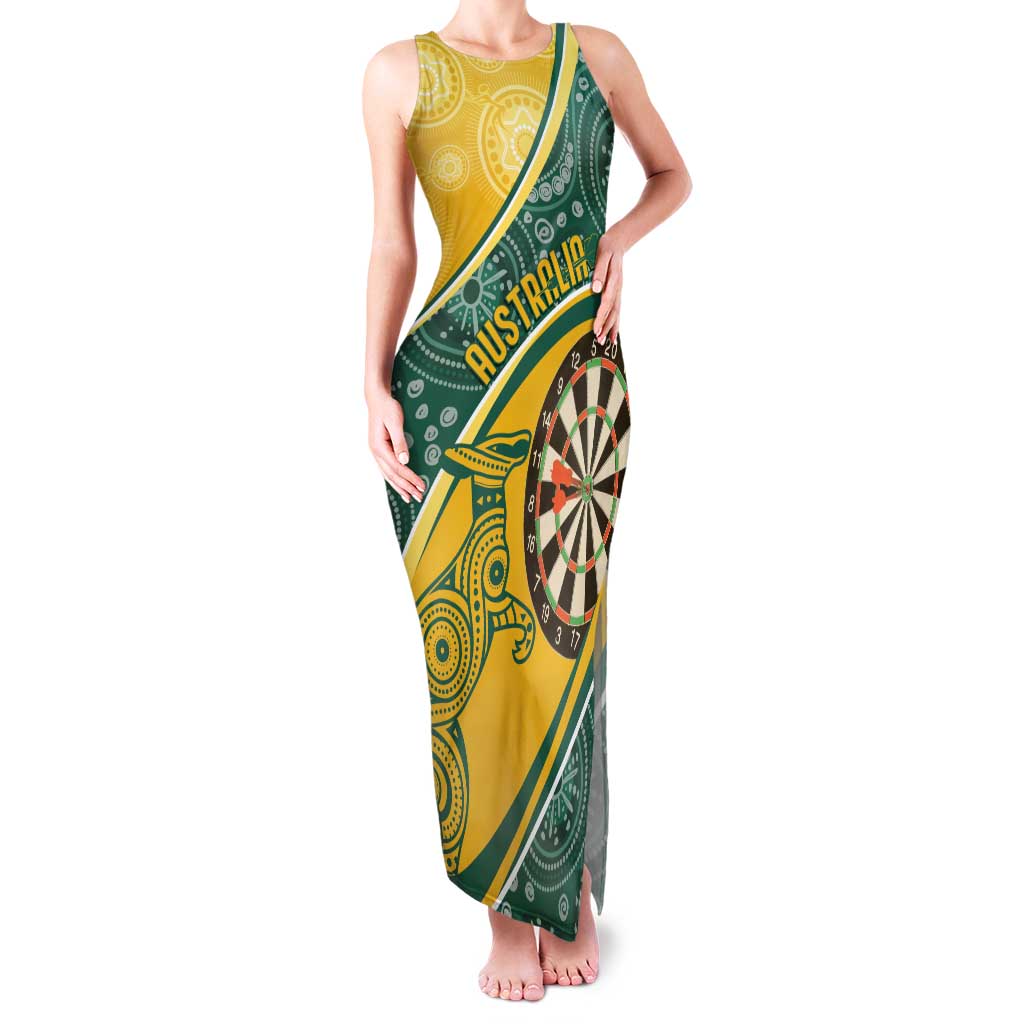 Australia Darts Personalized Indigenous Family Matching Tank Maxi Dress and Hawaiian Shirt Champion Roos
