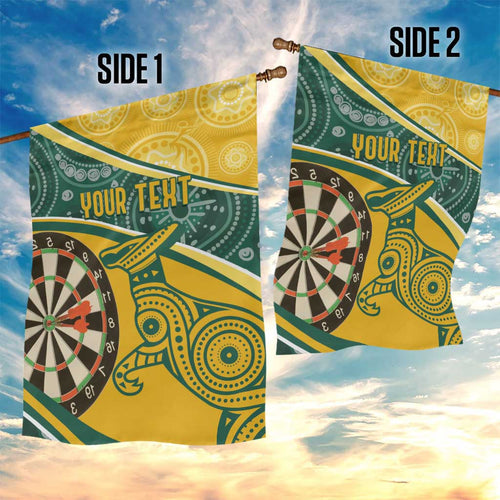 Australia Darts Personalized Indigenous Garden Flag Champion Roos