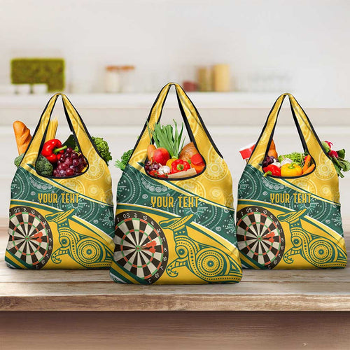 Australia Darts Personalized Indigenous Grocery Bag Champion Roos