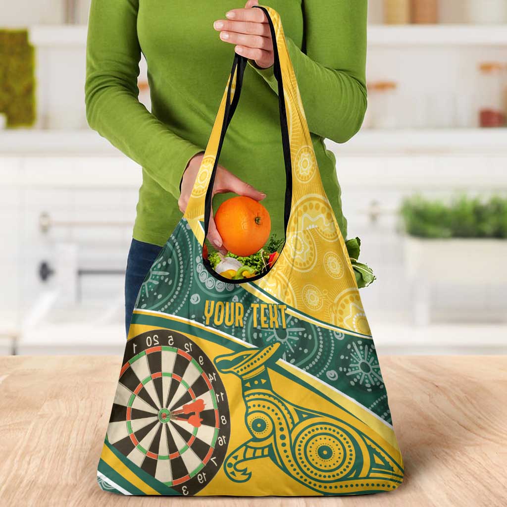 Australia Darts Personalized Indigenous Grocery Bag Champion Roos